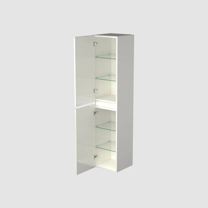 Dutchline Badmeubel Kolomkast – Glans Wit – 160x35cm – 2 Deuren