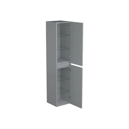 Dutchline Badmeubel Kolomkast - Mat Grijs - 160x35cm - 2 Deuren