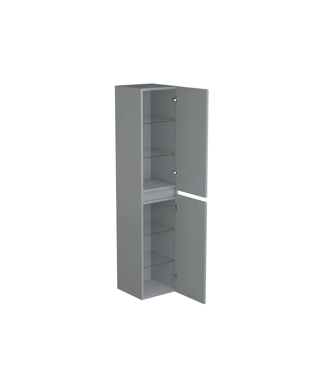 Dutchline Badmeubel Kolomkast - Mat Grijs - 160x35cm - 2 Deuren