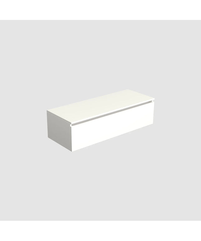Dutchline Badmeubel Onderkast - Glans Wit - 120x46cm - 1 Lade - 1 Uitsparing