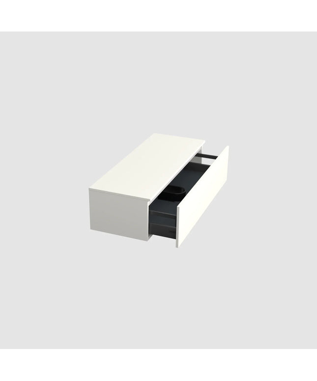 Dutchline Badmeubel Onderkast - Glans Wit - 120x46cm - 1 Lade - 1 Uitsparing