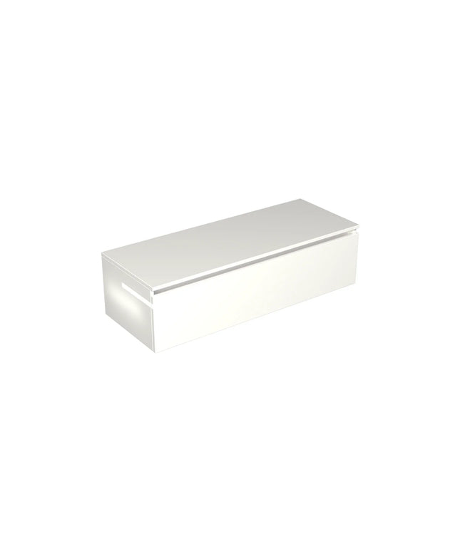 Dutchline Badmeubel Onderkast - Glans Wit - 120x46cm - 1 Lade - 2 Uitsparingen