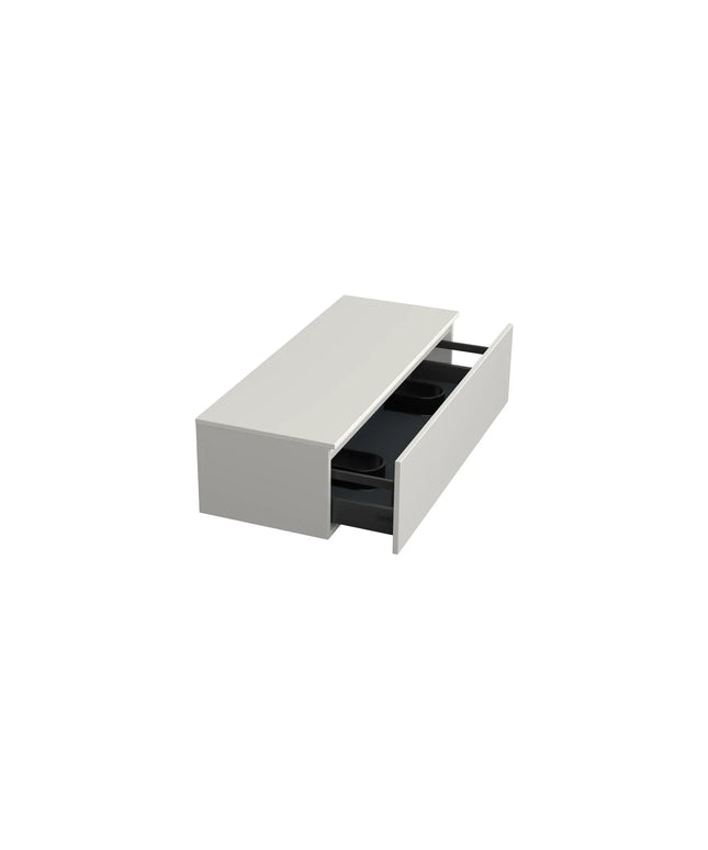 Dutchline Badmeubel Onderkast - Glans Wit - 120x46cm - 1 Lade - 2 Uitsparingen