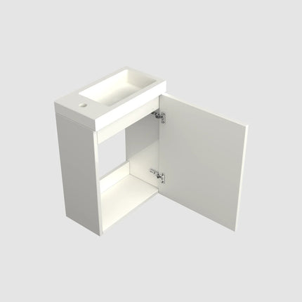 Dutchline Badmeubel Onderkast – Glans Wit – 36x18cm – 1 Deur (Links/Rechts)