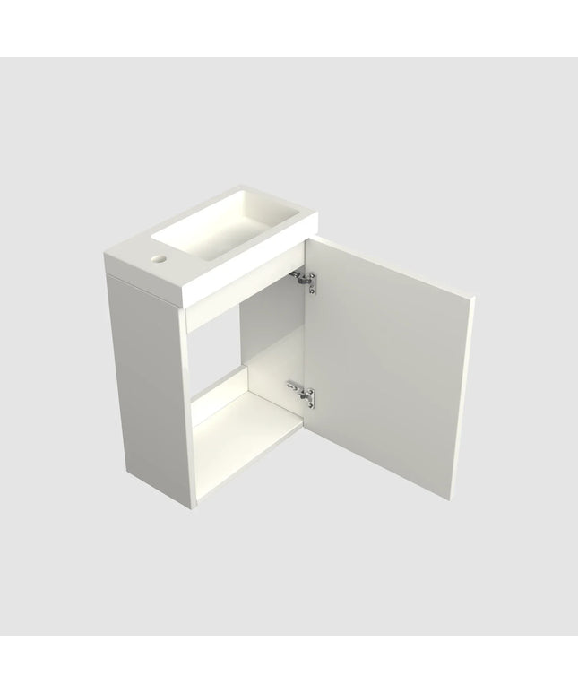 Dutchline Badmeubel Onderkast – Glans Wit – 36x18cm – 1 Deur (Links/Rechts)