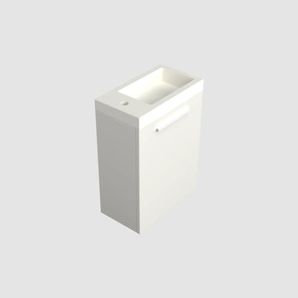 Dutchline Badmeubel Onderkast – Glans Wit – 36x18cm – 1 Deur (Links/Rechts)