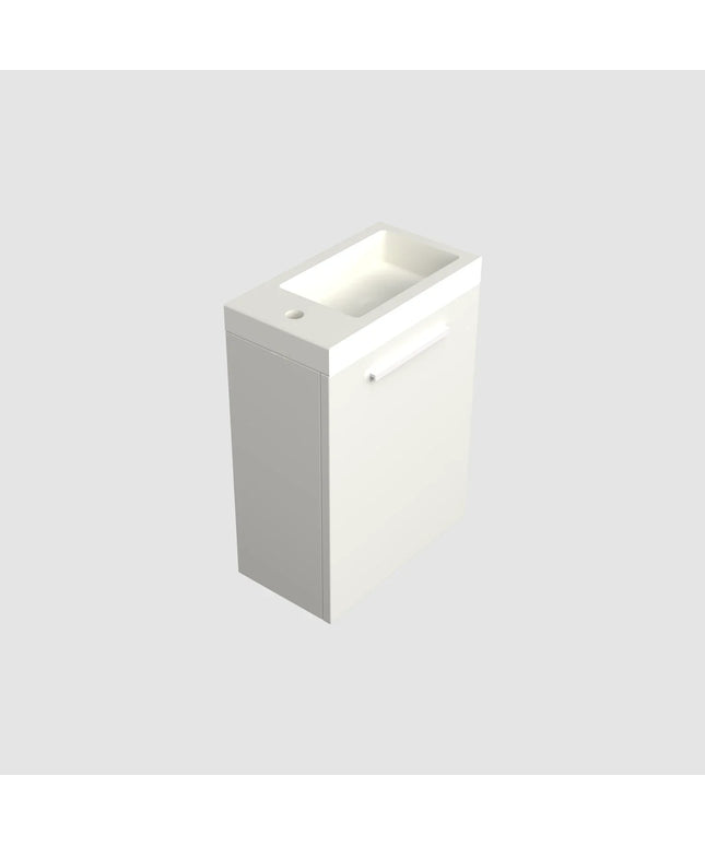 Dutchline Badmeubel Onderkast – Glans Wit – 36x18cm – 1 Deur (Links/Rechts)