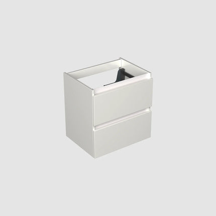 Dutchline Badmeubel Onderkast – Glans Wit – 60x46cm – 2 Lades – 1 Uitsparing