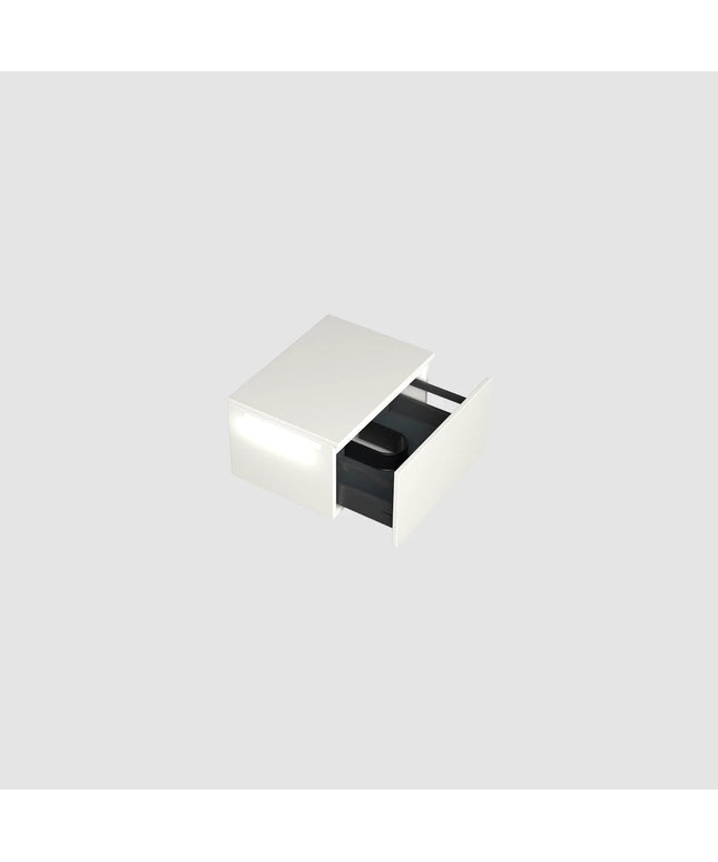 Dutchline Badmeubel Onderkast – Glans Wit – 60x46cm – 1 Lade – 1 Uitsparing