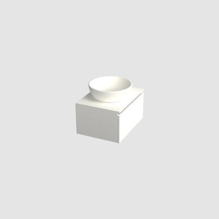 Dutchline Badmeubel Onderkast – Glans Wit – 60x46cm – 1 Lade – 1 Uitsparing