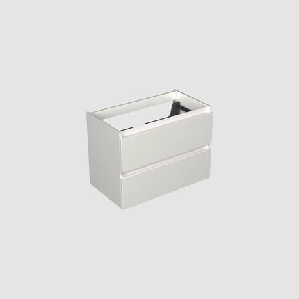 Dutchline Badmeubel Onderkast – Glans Wit – 80x46cm – 2 Lades – 1 Uitsparing