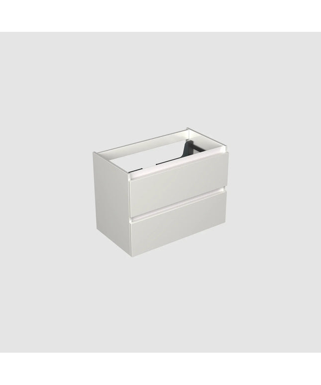 Dutchline Badmeubel Onderkast – Glans Wit – 80x46cm – 2 Lades – 1 Uitsparing