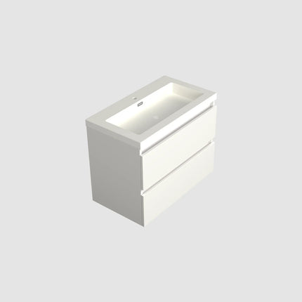 Dutchline Badmeubel Onderkast – Glans Wit – 80x46cm – 2 Lades – 1 Uitsparing