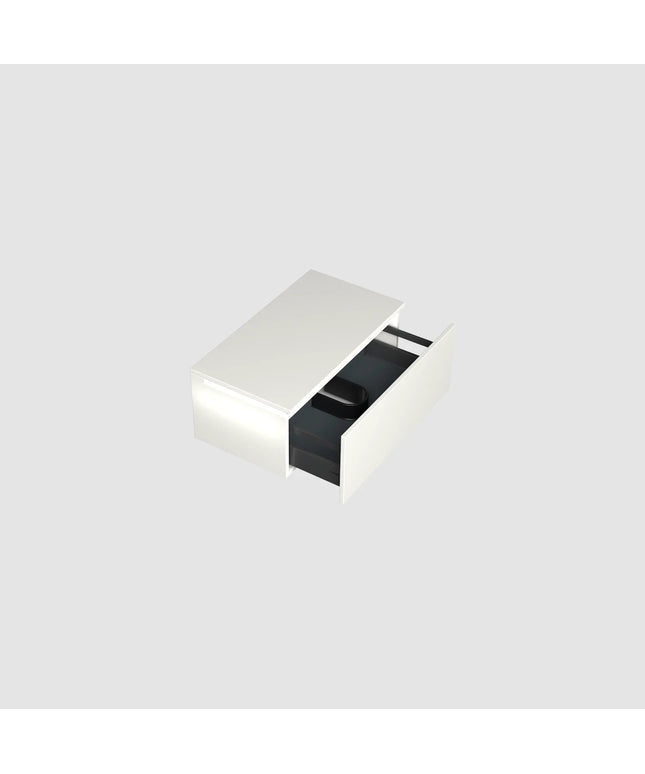 Dutchline Badmeubel Onderkast – Glans Wit – 80x46cm – 1 Lade – 1 Uitsparing