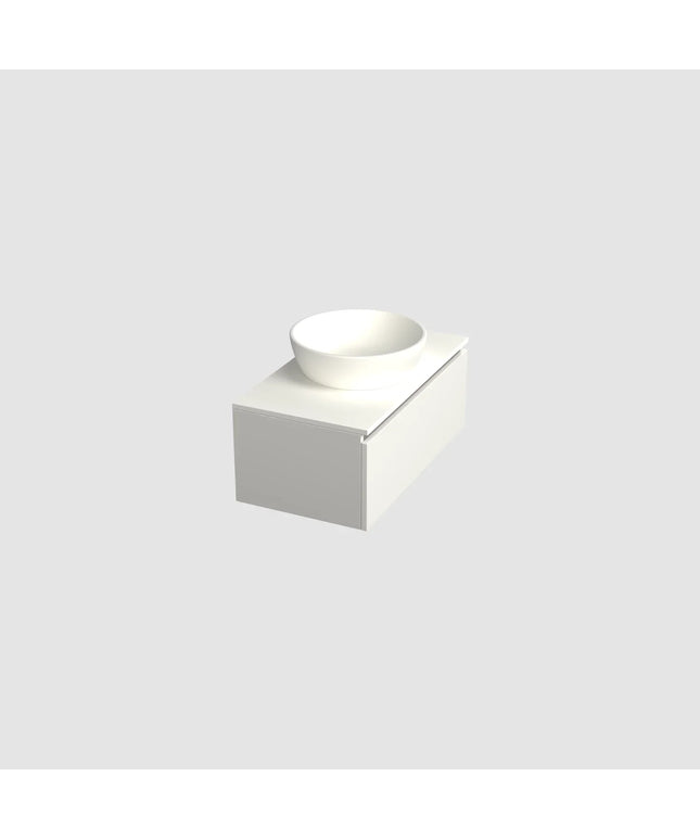 Dutchline Badmeubel Onderkast – Glans Wit – 80x46cm – 1 Lade – 1 Uitsparing