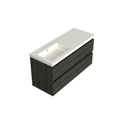 Dutchline Badmeubel Onderkast Links – Lumiere – 120x46cm – 2 Lades – 1 Uitsparing