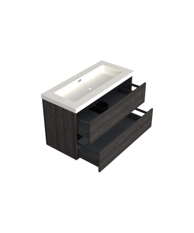 Dutchline Badmeubel Onderkast – Lumiere – 100x46cm – 2 Lades – 1 Uitsparing