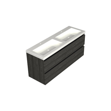 Dutchline Badmeubel Onderkast – Lumiere – 140x46cm – 4 Lades – 2 Uitsparingen