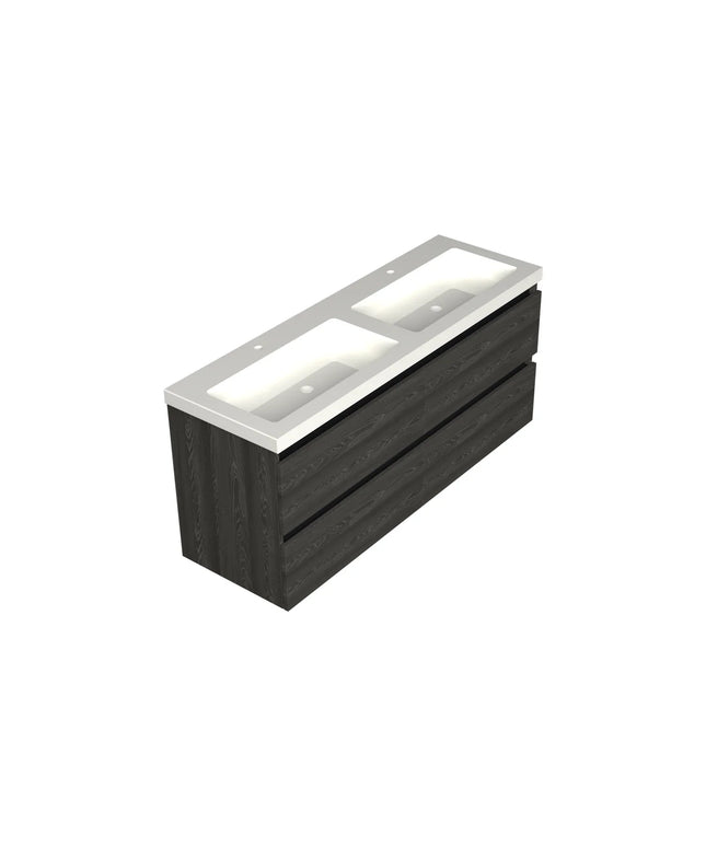 Dutchline Badmeubel Onderkast – Lumiere – 140x46cm – 4 Lades – 2 Uitsparingen