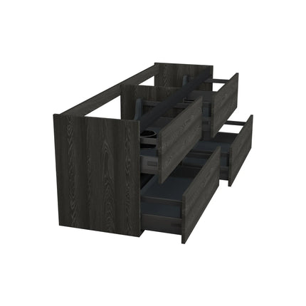 Dutchline Badmeubel Onderkast - Lumiere - 200x46cm - 4 Lades - 2 Uitsparingen