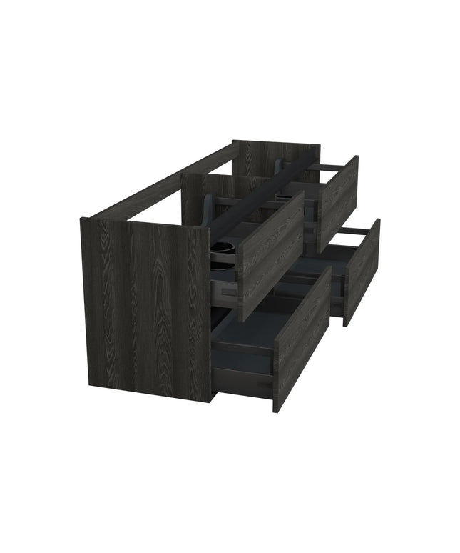 Dutchline Badmeubel Onderkast - Lumiere - 200x46cm - 4 Lades - 2 Uitsparingen