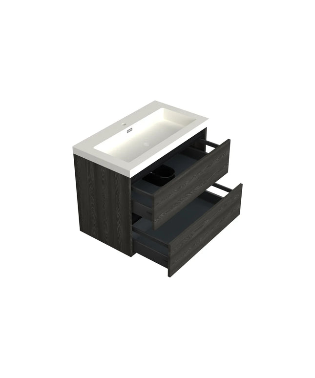 Dutchline Badmeubel Onderkast – Lumiere – 80x46cm – 2 Lades – 1 Uitsparing