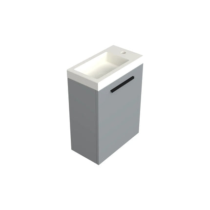 Dutchline Badmeubel Onderkast – Mat Grijs – 36x18cm – 1 Deur (Links/Rechts)