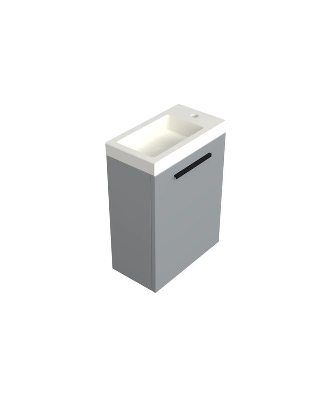 Dutchline Badmeubel Onderkast – Mat Grijs – 36x18cm – 1 Deur (Links/Rechts)