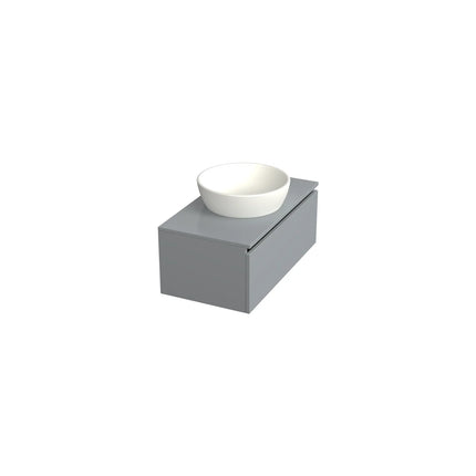 Dutchline Badmeubel Onderkast – Mat Grijs – 80x46cm – 1 Lade – 1 Uitsparing