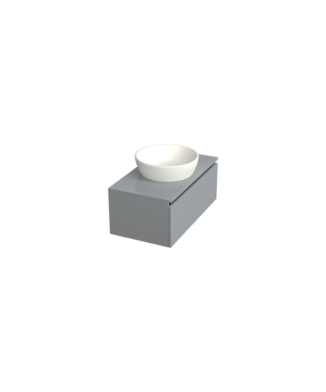 Dutchline Badmeubel Onderkast – Mat Grijs – 80x46cm – 1 Lade – 1 Uitsparing