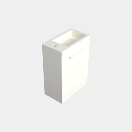 Dutchline Badmeubel Onderkast – Mat Wit – 36x18cm – 1 Deur (Links/Rechts)