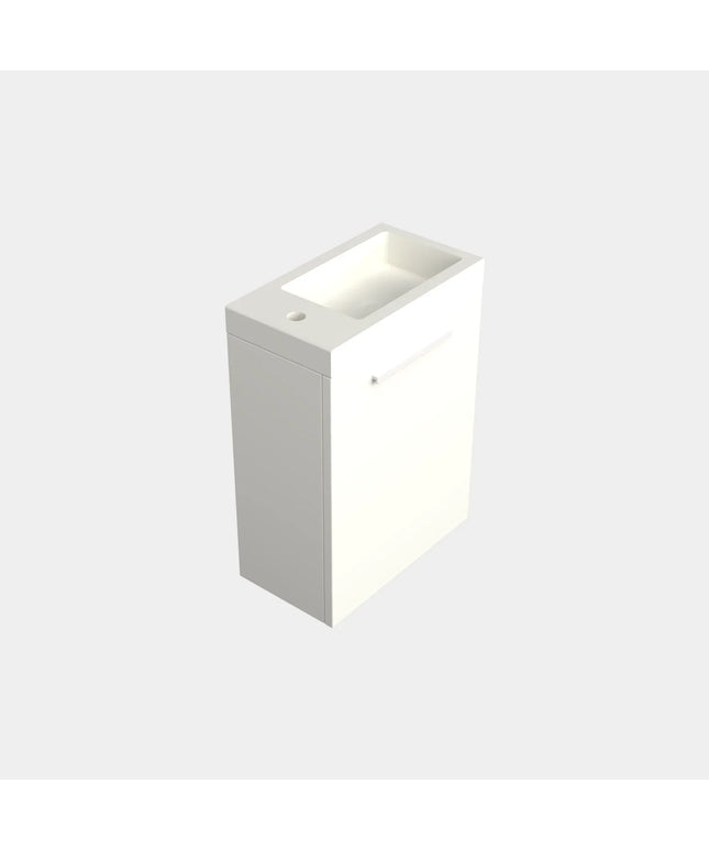 Dutchline Badmeubel Onderkast – Mat Wit – 36x18cm – 1 Deur (Links/Rechts)