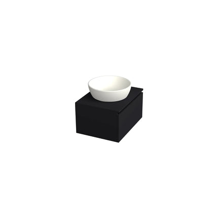 Dutchline Badmeubel Onderkast – Mat Zwart – 60x46cm – 1 Lade – 1 Uitsparing