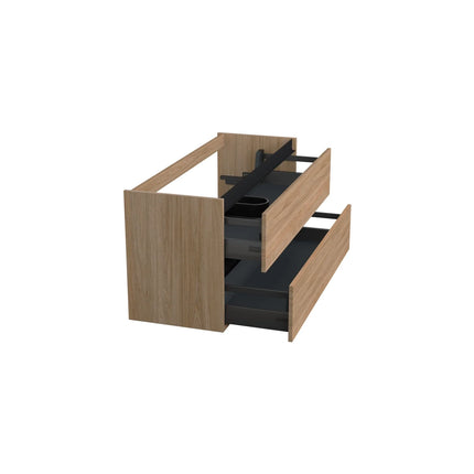 Dutchline Badmeubel Onderkast Midden - Uludag - 120x46cm - 2 Lades - 1 Uitsparing