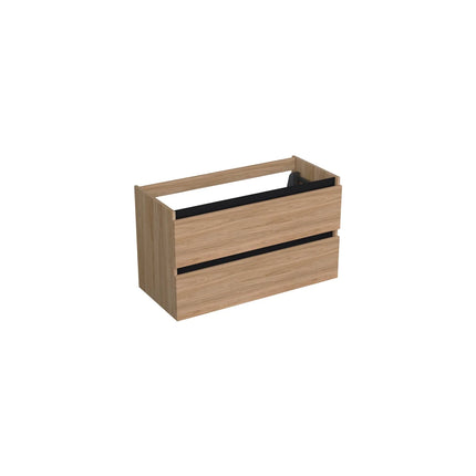 Dutchline Badmeubel Onderkast - Uludag - 100x46cm - 2 Lades - 1 Uitsparing