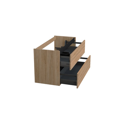 Dutchline Badmeubel Onderkast - Uludag - 100x46cm - 2 Lades - 1 Uitsparing