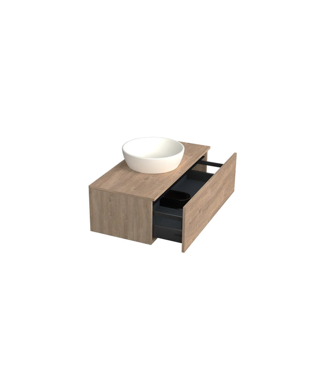 Dutchline Badmeubel Onderkast - Uludag - 100x46cm - 1 Lade - 1 Uitsparing
