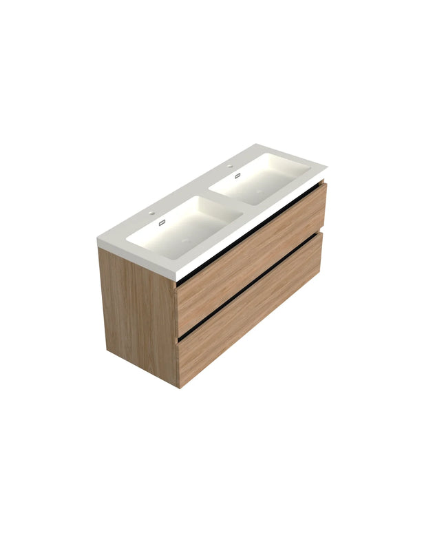 Dutchline Badmeubel Onderkast - Uludag - 120x46cm - 2 Lades - 2 Uitsparingen