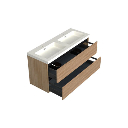 Dutchline Badmeubel Onderkast - Uludag - 120x46cm - 2 Lades - 2 Uitsparingen