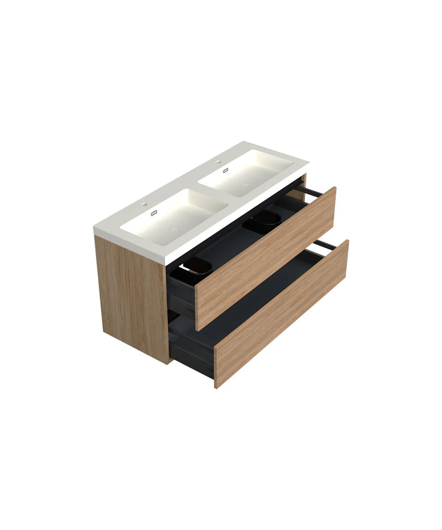 Dutchline Badmeubel Onderkast - Uludag - 120x46cm - 2 Lades - 2 Uitsparingen