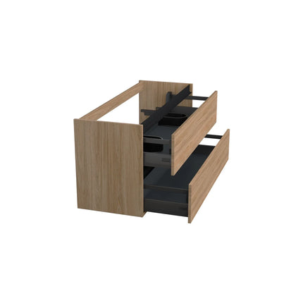 Dutchline Badmeubel Onderkast - Uludag - 120x46cm - 2 Lades - 2 Uitsparingen
