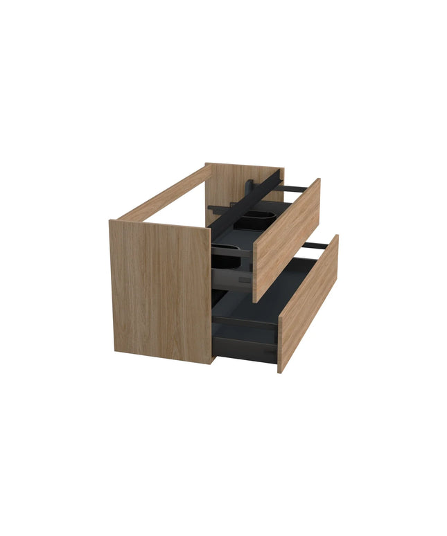 Dutchline Badmeubel Onderkast - Uludag - 120x46cm - 2 Lades - 2 Uitsparingen