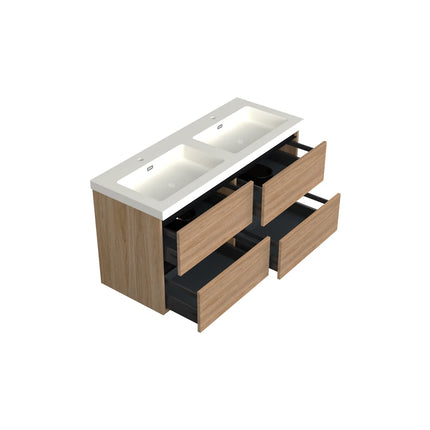 Dutchline Badmeubel Onderkast - Uludag - 120x46cm - 4 Lades - 2 Uitsparingen
