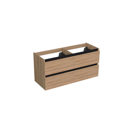 Dutchline Badmeubel Onderkast - Uludag - 120x46cm - 4 Lades - 2 Uitsparingen