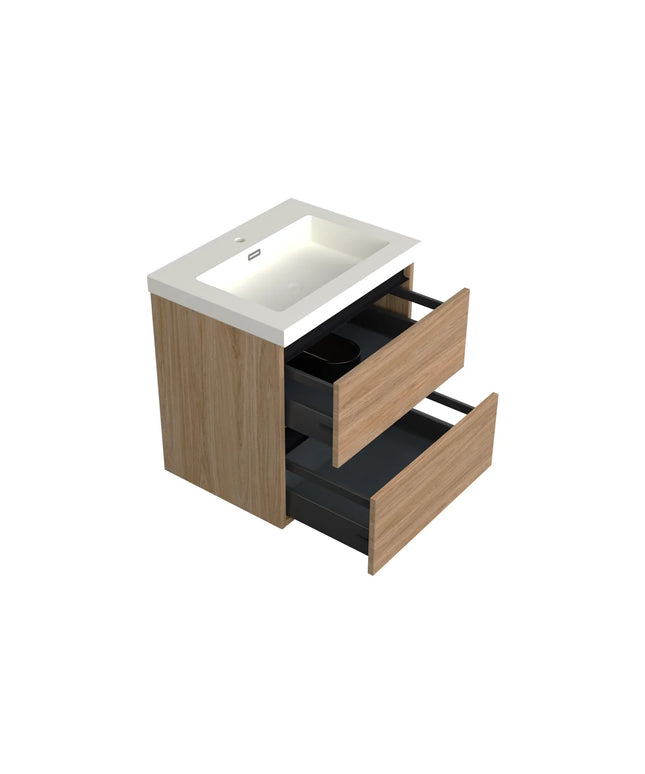 Dutchline Badmeubel Onderkast - Uludag - 60x46cm - 2 Lades - 1 Uitsparing