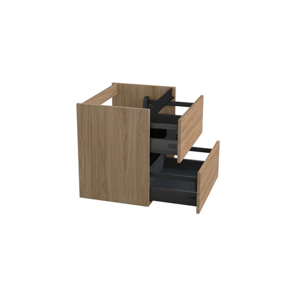 Dutchline Badmeubel Onderkast - Uludag - 60x46cm - 2 Lades - 1 Uitsparing
