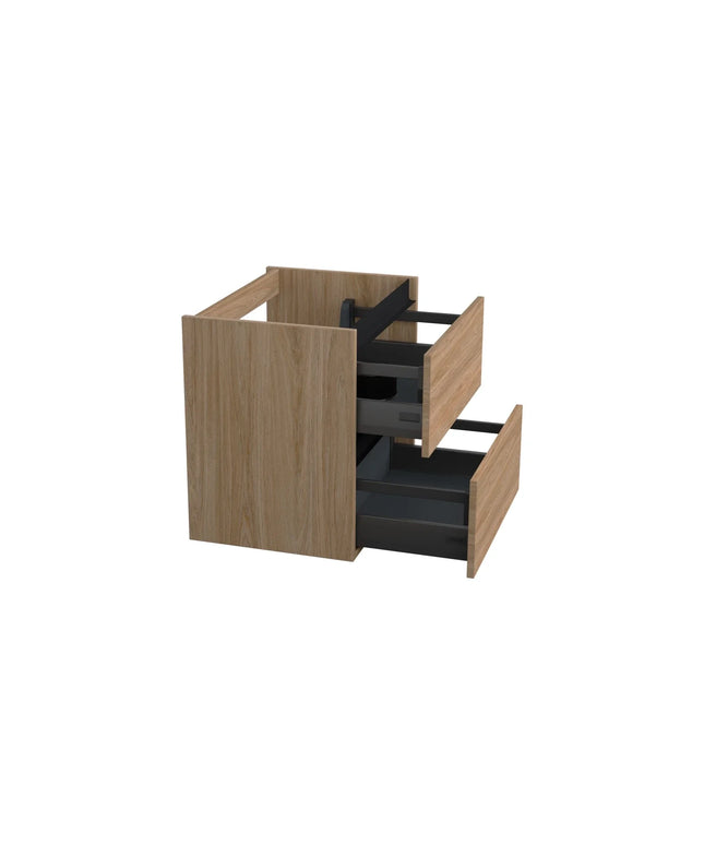 Dutchline Badmeubel Onderkast - Uludag - 60x46cm - 2 Lades - 1 Uitsparing