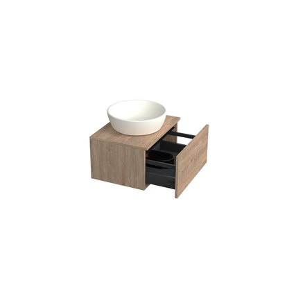 Dutchline Badmeubel Onderkast - Uludag - 60x46cm - 1 Lade - 1 Uitsparing