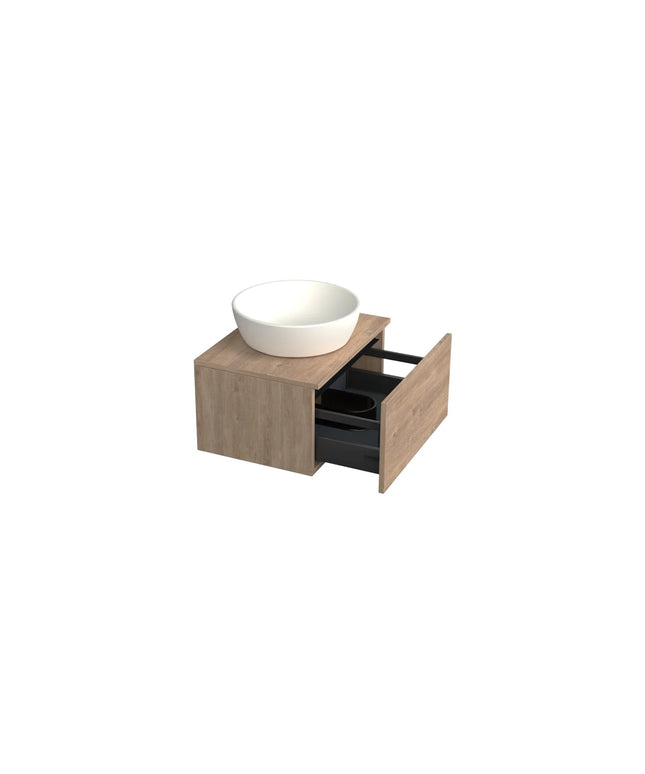 Dutchline Badmeubel Onderkast - Uludag - 60x46cm - 1 Lade - 1 Uitsparing