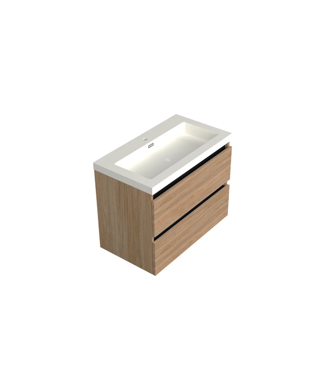 Dutchline Badmeubel Onderkast - Uludag - 80x46cm - 2 Lades - 1 Uitsparing